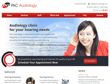 Tablet Screenshot of pacaudiology.com